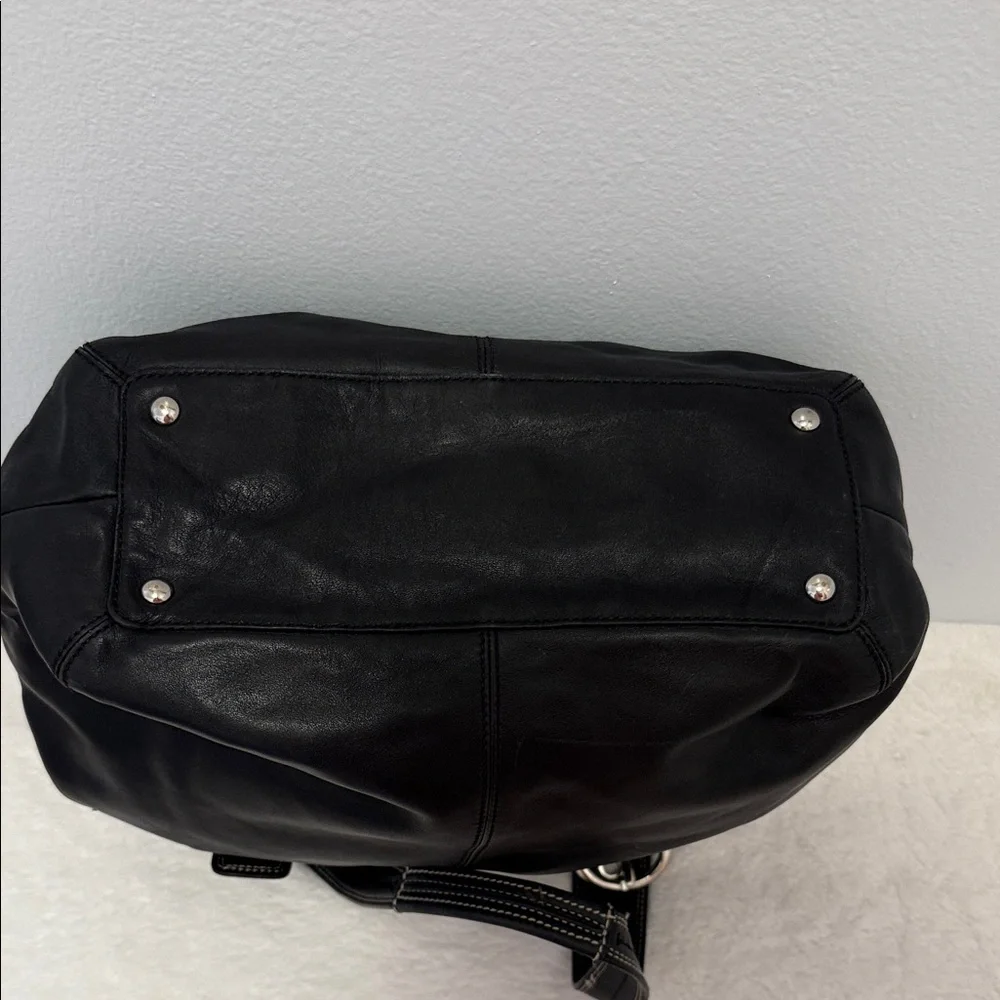 Coach Vintage SoHo Pleated Black Smooth Leather Handbag EUC - Picture 7 of 10